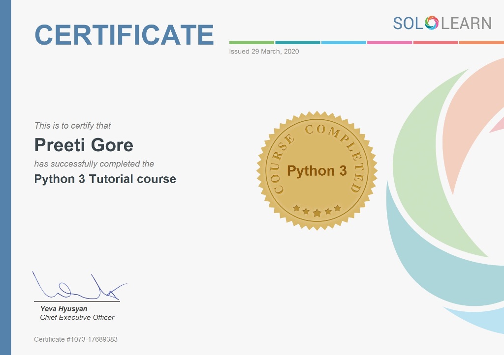 Certificates