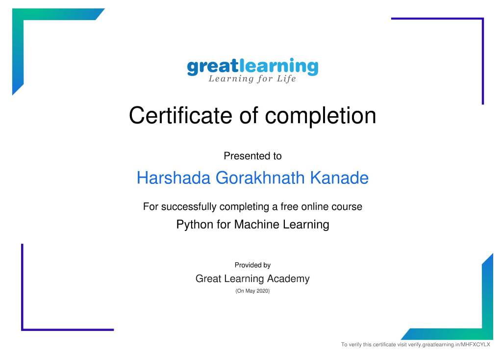 Certificates