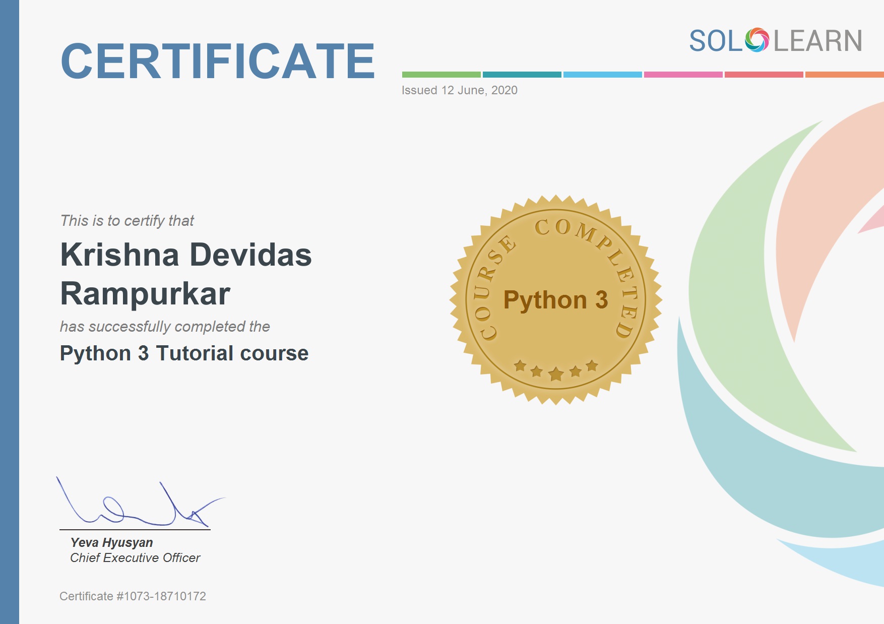 Certificates